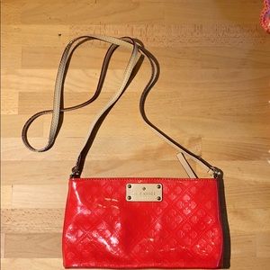 Kate Spade Red parent shoulder bag purse